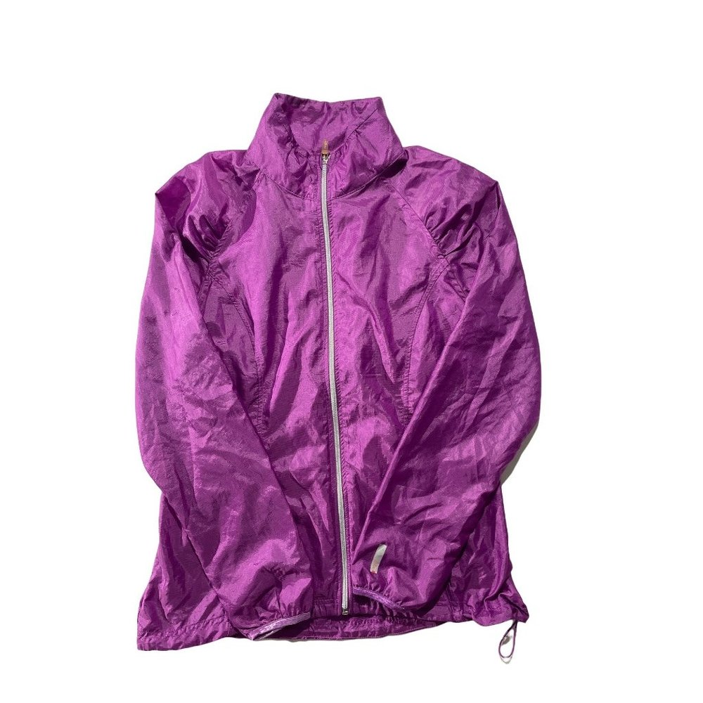 Womens Zella sportswear mesh lightweight jacket purple size medium.